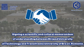 Signing a scientific and cultural memorandum of understanding between Birjand University of Technology and Transilvania University of Brașov, Romania